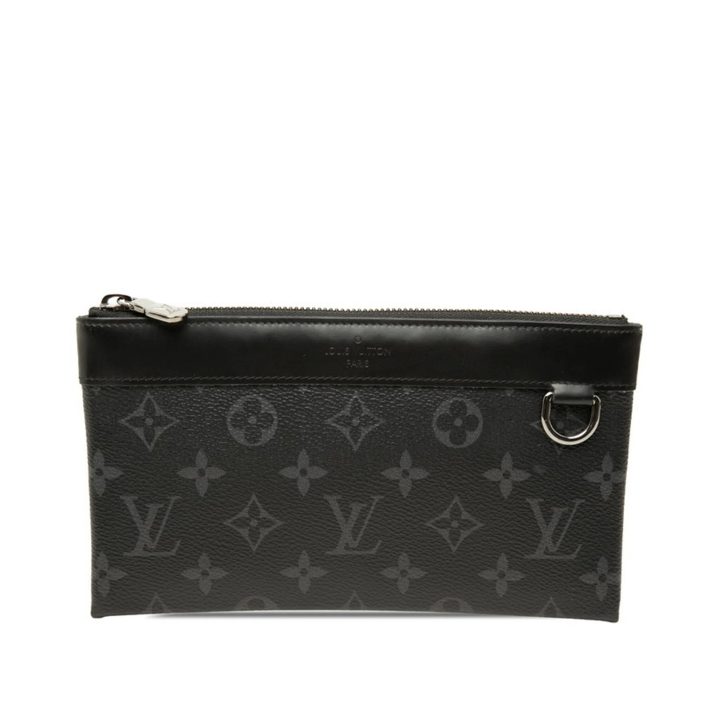 Louis Vuitton Monogram Eclipse Pochette Discovery PM Clutch Bag Handbag Pouch...